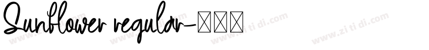 Sunflower regular字体转换